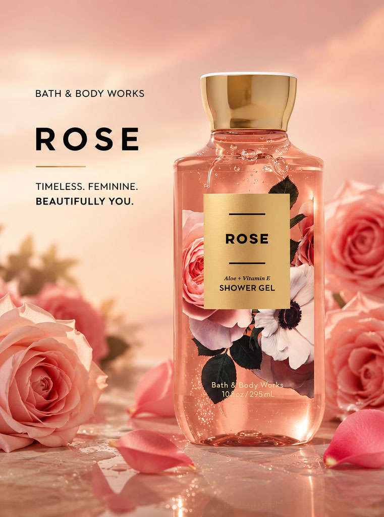 شاور ژل بس اند بادی ورکز Rose